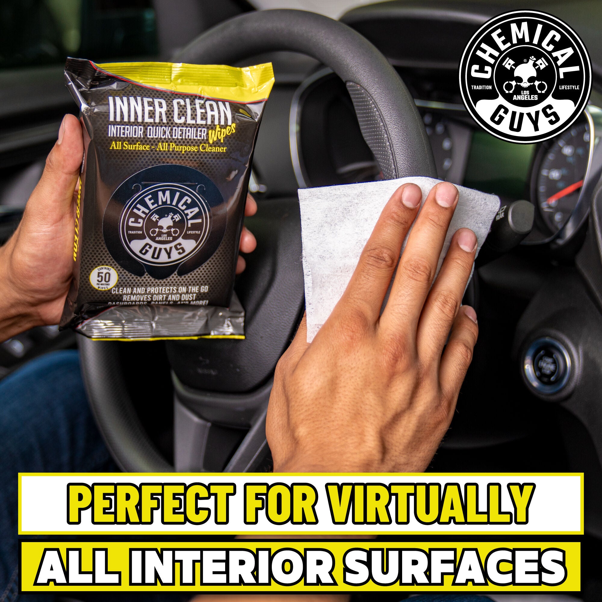 Inner Clean Interior Quick Detailer & Protectant Car Wipes - Image 9