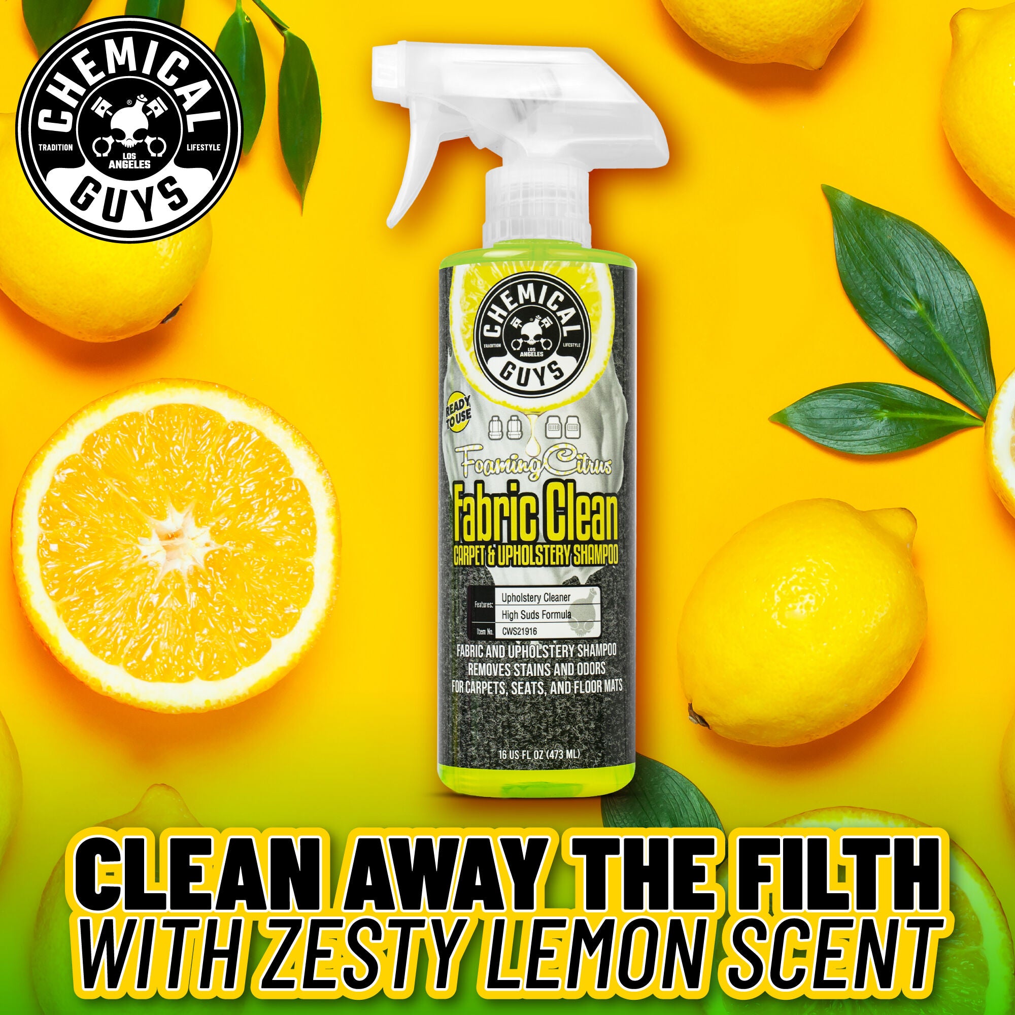 Foaming Citrus Fabric Clean Carpet & Upholstery Shampoo - Image 6