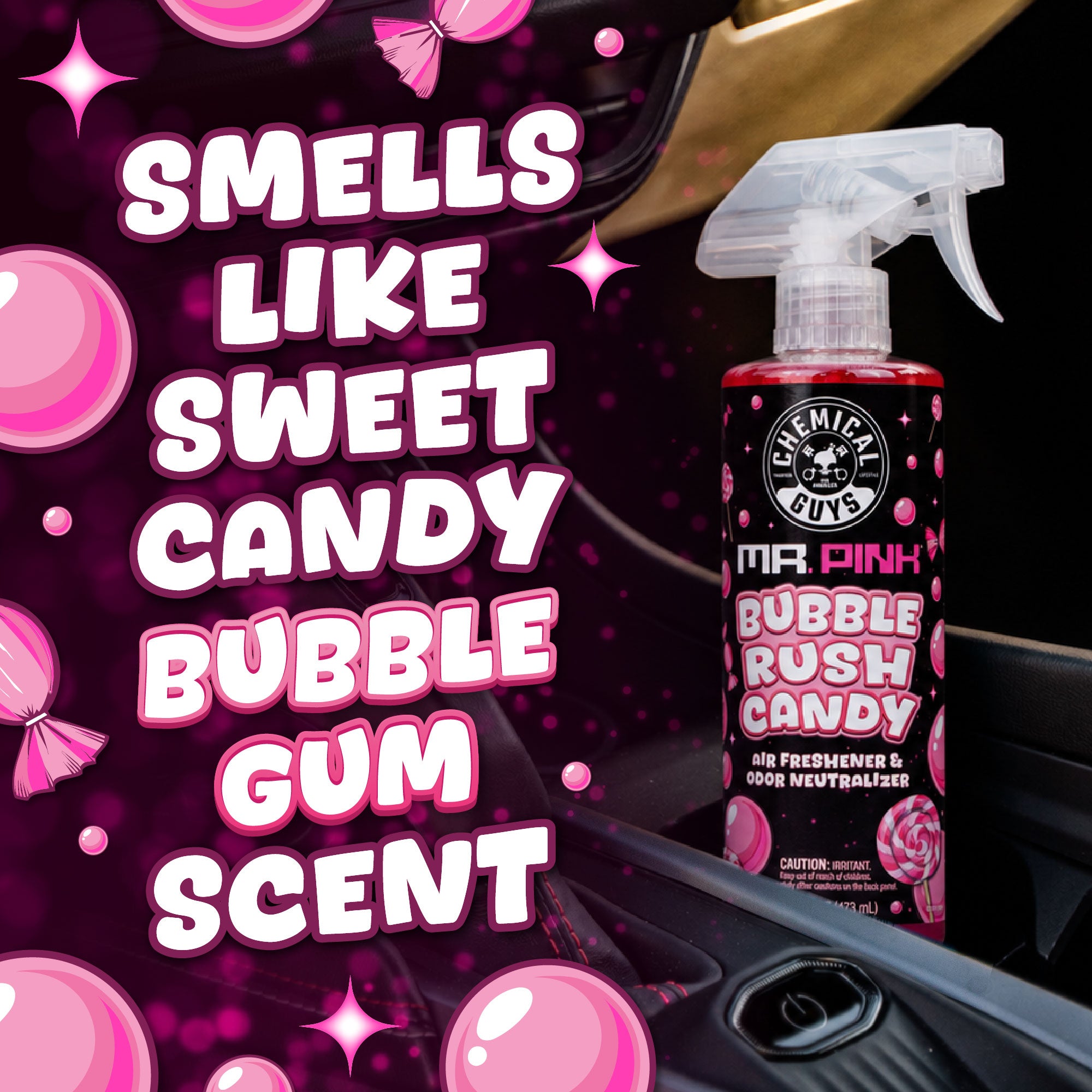 Mr. Pink Bubble Rush Candy Air Freshener & Odor Neutralizer - Image 2