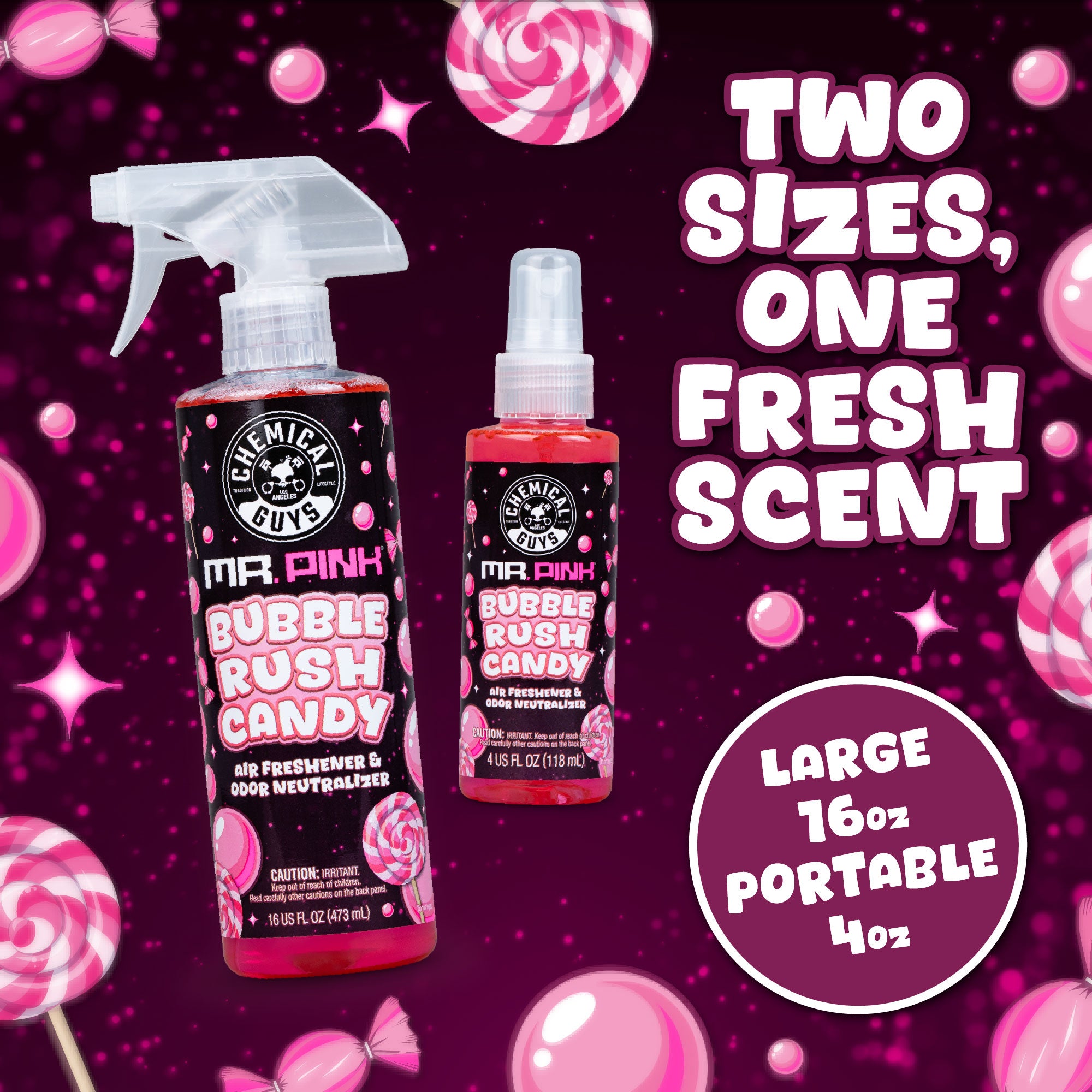 Mr. Pink Bubble Rush Candy Air Freshener & Odor Neutralizer - Image 5