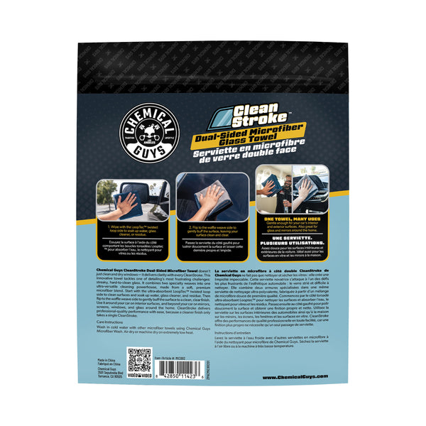 CleanStroke Dual-Sided Microfiber Glass Towel 2-Pack - Image 8